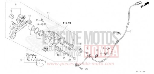 ETRIER DE FREIN ARRIERE CB1000GTT de 2026